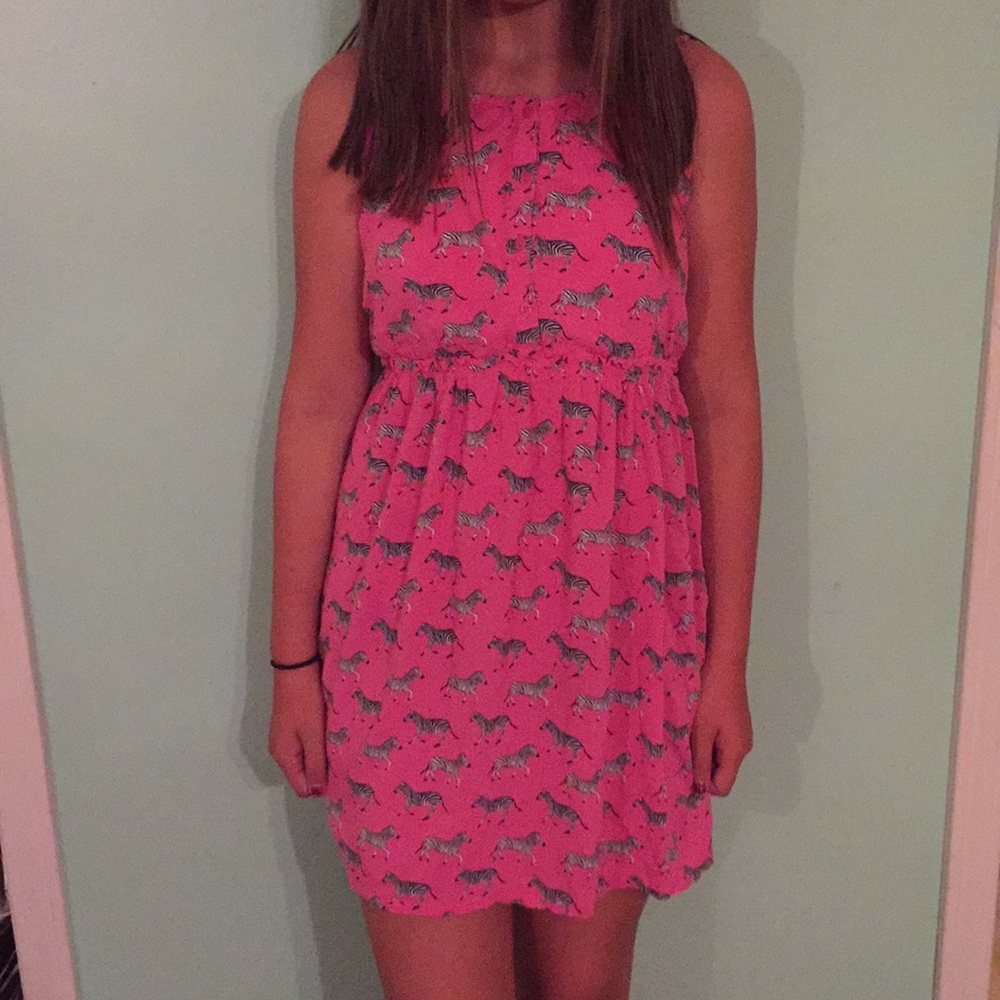 A pink zebra dress from target